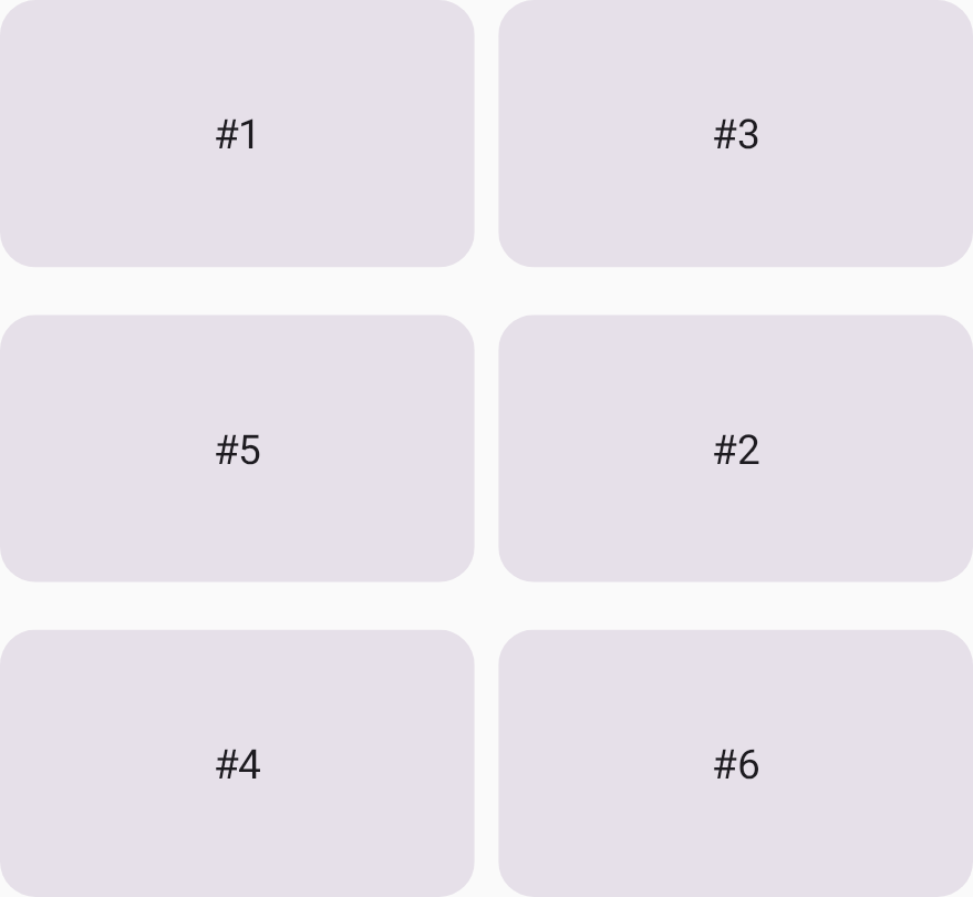 Card #3 is placed next to Card <b>#1</b>, as it is an auto-placement.